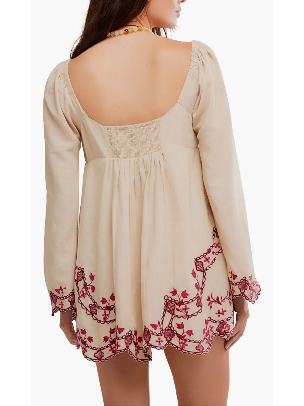 Free People Bali Marlene Floral Embroidered Mini Dress New!